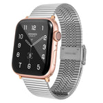 Multi-baht Steel Replacement Watchband For Apple Watch Series, 7 45mm / 6 & SE & 5 & 4 44mm / 3 & 2 & 1 42mm, 7 41mm / 6 & SE & 5 & 4 40mm / 3 & 2 & 1 38mm