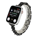 Single Row Metal Replacement Strap Watchband For Apple Watch Series, 7 41mm / 6 & SE & 5 & 4 40mm / 3 & 2 & 1 38mm, 7 45mm / 6 & SE & 5 & 4 44mm / 3 & 2 & 1 42mm