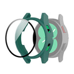 PC Protective Case with Tempered Glass Film, For Samsung Galaxy Watch4 40mm, For Samsung Galaxy Watch4 44mm