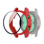 PC Protective Case with Tempered Glass Film, For Samsung Galaxy Watch4 40mm, For Samsung Galaxy Watch4 44mm