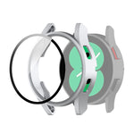 PC Protective Case with Tempered Glass Film, For Samsung Galaxy Watch4 40mm, For Samsung Galaxy Watch4 44mm