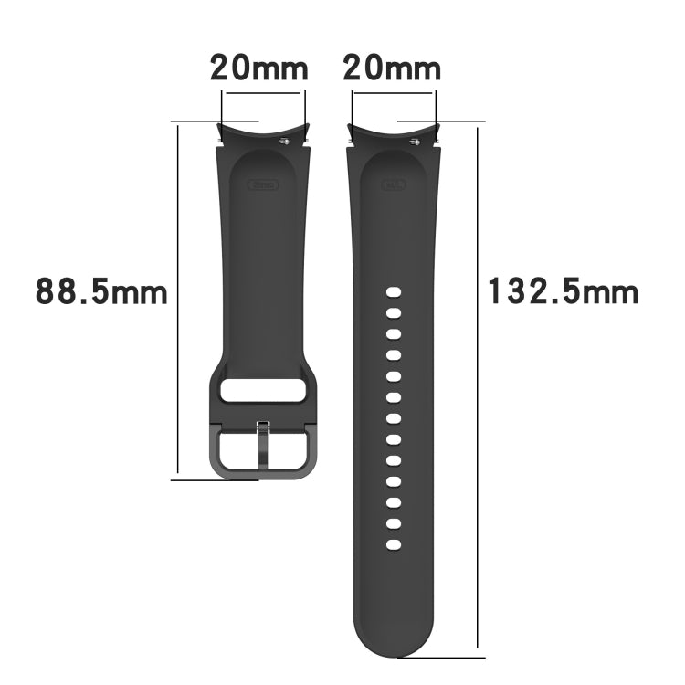 Silicone Flat Buckle Replacement Strap Watchband, Flat Buckle