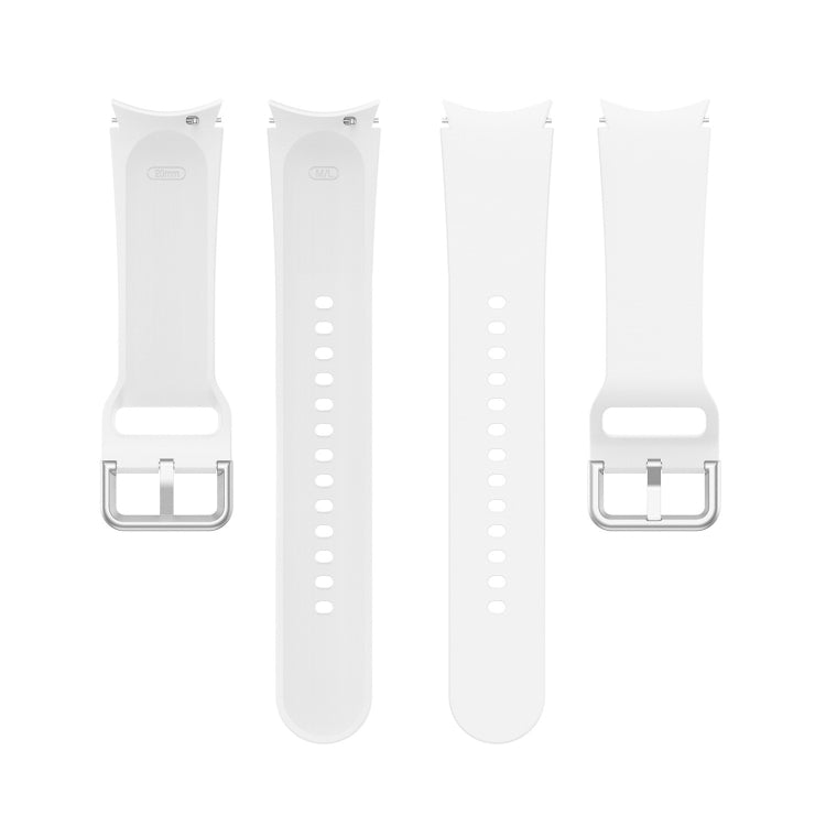 Silicone Silver Round Buckle Replacement Strap Watchband, Silver Round Buckle