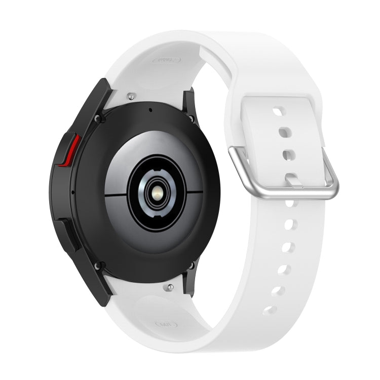 Silicone Silver Round Buckle Replacement Strap Watchband, Silver Round Buckle