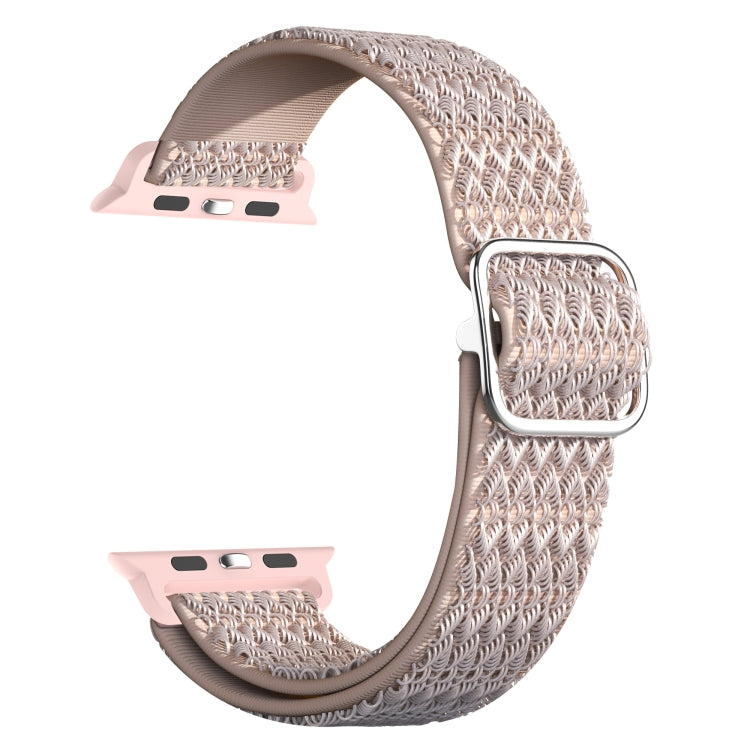 Adjustable Rhombic Texture Elastic Replacement Strap Watchband For Apple Watch Series, 7 45mm / 6 & SE & 5 & 4 44mm / 3 & 2 & 1 42mm, 7 41mm / 6 & SE & 5 & 4 40mm / 3 & 2 & 1 38mm
