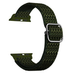 Adjustable Rhombic Texture Elastic Replacement Strap Watchband For Apple Watch Series, 7 41mm / 6 & SE & 5 & 4 40mm / 3 & 2 & 1 38mm, 7 45mm / 6 & SE & 5 & 4 44mm / 3 & 2 & 1 42mm