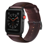 Oil Wax Genuine Leather Strap Watchband, For Apple Watch Series 8&7 41mm / SE 2&6&SE&5&4 40mm / 3&2&1 38mm, For Apple Watch Series 7 41mm / 6 & SE & 5 & 4 40mm / 3 & 2 & 1 38mm                                                                            ...