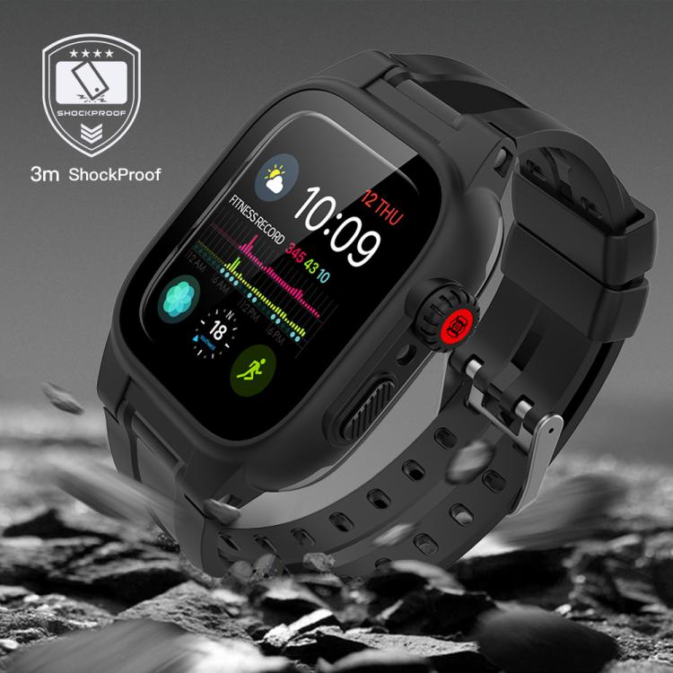 RedPepper IP68 Waterproof Screen Protector + Watchband + Protective Case, For Apple Watch Series 6 / 5 / 4 / Watch SE 44mm