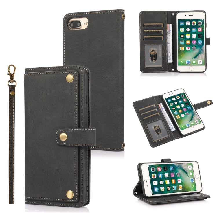 PU + TPU Horizontal Flip Leather Case with Holder & Card Slot & Wallet & Lanyard, For iPhone 8 Plus & 7 Plus, For iPhone XS / X, For iPhone XR, For iPhone XS Max, For iPhone 12 mini, For iPhone 12 / 12 Pro, For iPhone 12 Pro Max, For iPhone 13 mini    ...