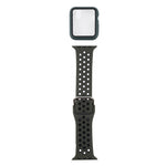 Silicone Replacement Strap Watchband + Protective Case with Screen Protector Set For Apple Watch Series, 3 & 2 & 1 38mm, For Apple Watch Series 6 / 5 / 4 / Watch SE 40mm