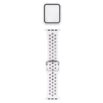 Silicone Replacement Strap Watchband + Protective Case with Screen Protector Set For Apple Watch Series, 3 & 2 & 1 42mm, For Apple Watch Series 6 / 5 / 4 / Watch SE 44mm