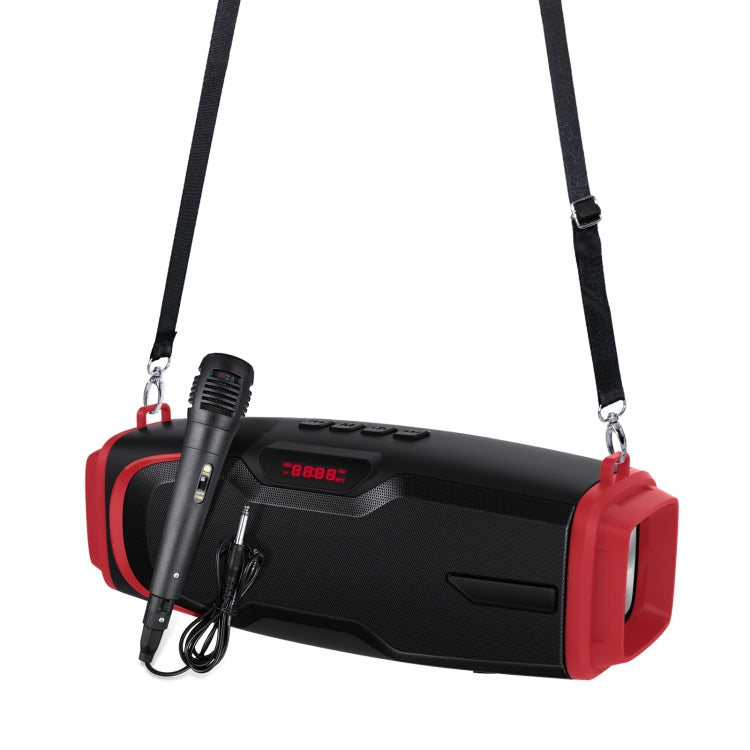 مكبر صوت بلوتوث محمول خارجي جديد Rixing NR-6012M 5.0 مع ميكروفون وحزام كتف، NR-6012M (أزرق)، NR-6012M (أخضر)، NR-6012M (أسود)، NR-6012M (أحمر)