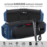 New Rixing NR-6012M Bluetooth 5.0 Portable Outdoor Karaoke Wireless Bluetooth Speaker with Microphone & Shoulder Strap, NR-6012M(Blue), NR-6012M(Green), NR-6012M(Black), NR-6012M(Red)