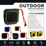 New Rixing NR-103 Mini TWS Bluetooth Speaker with Lanyard, NR-103 (Orange), NR-103 (Black), NR-103 (Red), NR-103 (Blue), NR-103 (Green)