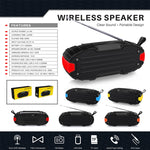 New Rixing NR-907FM TWS Outdoor Bluetooth Speaker Support Hands-free Call / FM with Handle & Antenna, NR-907FM (Orange), NR-907FM (Black), NR-907FM (Red), NR-907FM (Yellow), NR-906 (Blue)
