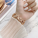 O-shaped Chain Metal Replacement Strap Watchband For Apple Watch Series, 7 41mm/6&SE&5&4 40mm/3&2&1 38mm, 7 45mm/6&SE&5&4 44mm/3&2&1 42mm