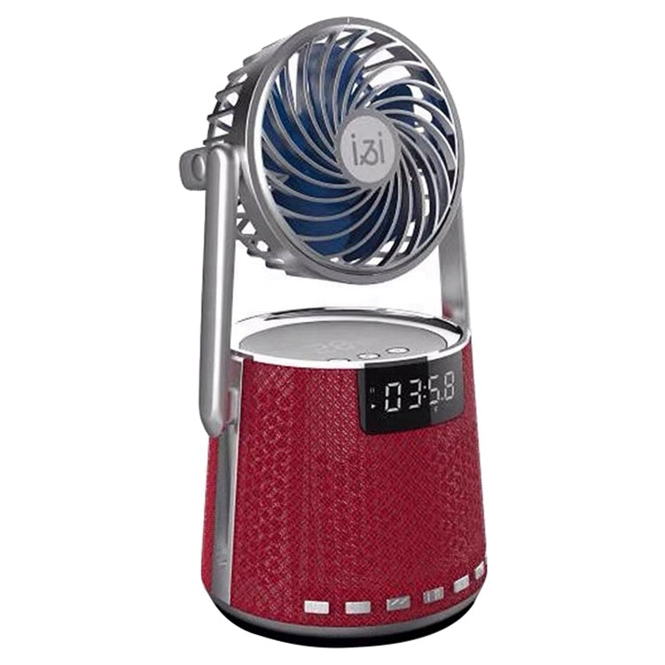 SOAIY K8 Wireless Bluetooth Dual Alarm Clock Speaker with Small Fan