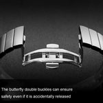 For Samsung Smart Watch One-bead Steel Butterfly Buckle Replacement Strap Watchband, 18mm, 20mm, 22mm
