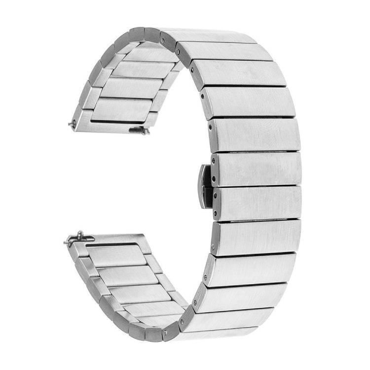 For Samsung Smart Watch One-bead Steel Butterfly Buckle Replacement Strap Watchband, 18mm, 20mm, 22mm