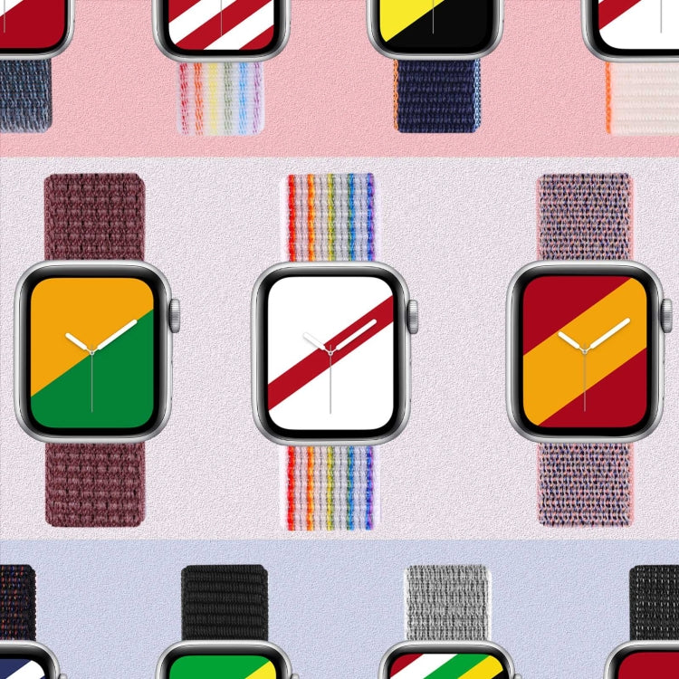 Hook and Loop Fastener Dual Section Replacement Watchband For Apple Watch Series, 7 41mm / 6&SE&5&4 40mm / 3&2&1 38mm, 7 45mm / 6&SE&5&4 44mm / 3&2&1 42mm