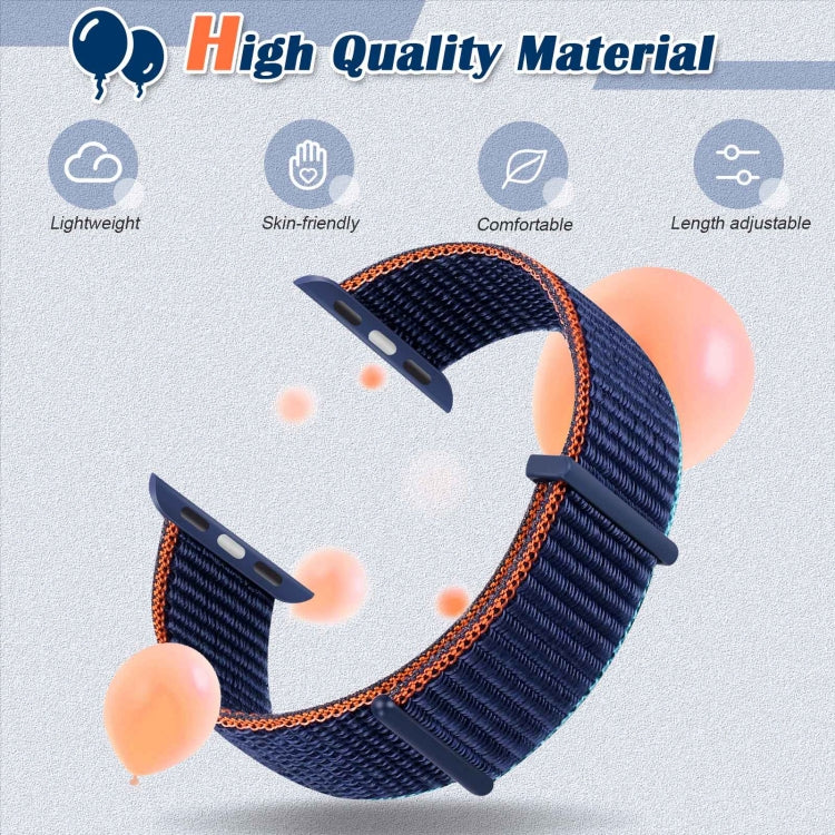 Hook and Loop Fastener Dual Section Replacement Watchband For Apple Watch Series, 7 41mm / 6&SE&5&4 40mm / 3&2&1 38mm, 7 45mm / 6&SE&5&4 44mm / 3&2&1 42mm