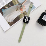 Small Slim Ethnic Leather Replacement Wrist Strap Watchband For Apple Watch Series, 7 41mm / 6&SE&5&4 40mm / 3&2&1 38mm, 7 45mm / 6&SE&5&4 44mm / 3&2&1 42mm