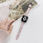 Small Slim Ethnic Leather Replacement Wrist Strap Watchband For Apple Watch Series, 7 41mm / 6&SE&5&4 40mm / 3&2&1 38mm, 7 45mm / 6&SE&5&4 44mm / 3&2&1 42mm