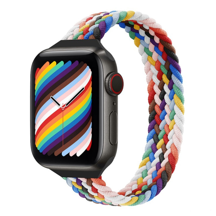 Small Waist Single Loop Nylon Braid Replacement Watchband For Apple Watch Series, XS 135mm, XS 130mm, 7 41mm / 6&SE&5&4 40mm / 3&2&1 38mm