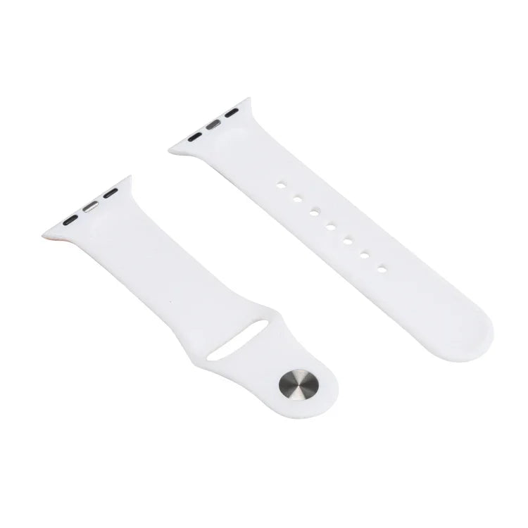 Morandi Series Contrast Color Silicone Replacement Watchband For Apple Watch Series, 7 41mm / 6&SE&5&4 40mm / 3&2&1 38mm, 7 45mm / 6&SE&5&4 44mm / 3&2&1 42mm