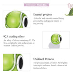 S925 Sterling Silver Green Tennis Beads DIY Bracelet Necklace Accessories, Green Tennis