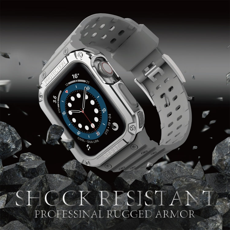 Silicone Integrated Replacement Strap Watchband For Apple Watch Series, For Apple Watch Series 9&8&7 45mm / SE&6&5&4 44mm / 3&2&1 42mm