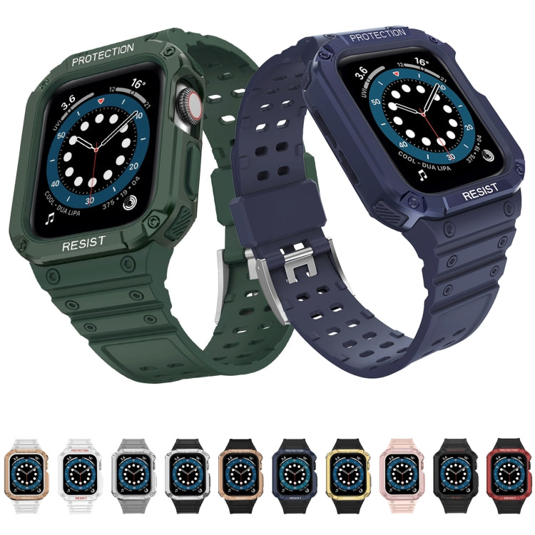 Silicone Integrated Replacement Strap Watchband For Apple Watch Series, For Apple Watch Series 9&8&7 45mm / SE&6&5&4 44mm / 3&2&1 42mm