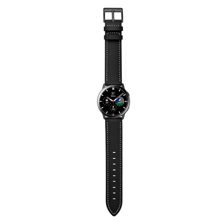 سوار ساعة بديل من الجلد، لساعات Samsung Galaxy Watch4 مقاس 40 مم/44 مم
