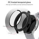 Electroplated PC + Tempered Glass Film Integrated Protective Case, For Samsung Galaxy Watch4 40mm, For Samsung Galaxy Watch4 44mm