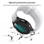 Electroplated PC + Tempered Glass Film Integrated Protective Case, For Samsung Galaxy Watch4 40mm, For Samsung Galaxy Watch4 44mm