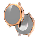 Electroplated PC + Tempered Glass Film Integrated Protective Case, For Samsung Galaxy Watch4 40mm, For Samsung Galaxy Watch4 44mm