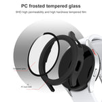 Frosted PC + Tempered Glass Film Integrated Protective Case, For Samsung Galaxy Watch4 40mm, For Samsung Galaxy Watch4 44mm