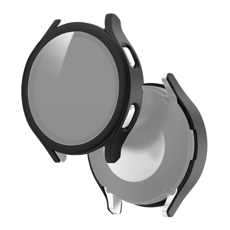 Frosted PC + Tempered Glass Film Integrated Protective Case, For Samsung Galaxy Watch4 40mm, For Samsung Galaxy Watch4 44mm