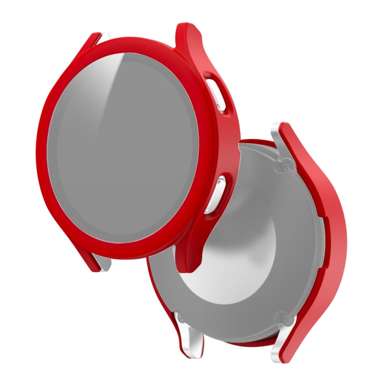 Frosted PC + Tempered Glass Film Integrated Protective Case, For Samsung Galaxy Watch4 40mm, For Samsung Galaxy Watch4 44mm