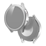 Frosted PC + Tempered Glass Film Integrated Protective Case, For Samsung Galaxy Watch4 40mm, For Samsung Galaxy Watch4 44mm