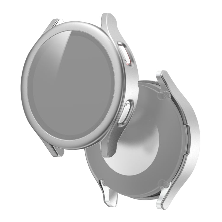 Frosted PC + Tempered Glass Film Integrated Protective Case, For Samsung Galaxy Watch4 40mm, For Samsung Galaxy Watch4 44mm