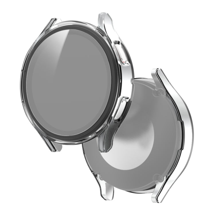 Frosted PC + Tempered Glass Film Integrated Protective Case, For Samsung Galaxy Watch4 40mm, For Samsung Galaxy Watch4 44mm