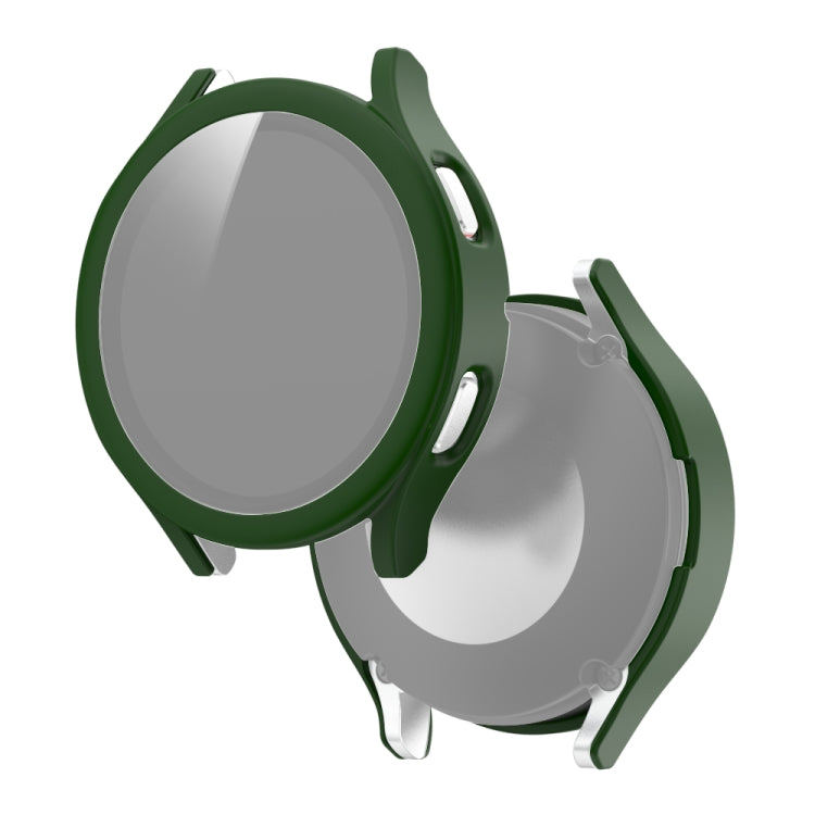 Frosted PC + Tempered Glass Film Integrated Protective Case, For Samsung Galaxy Watch4 40mm, For Samsung Galaxy Watch4 44mm