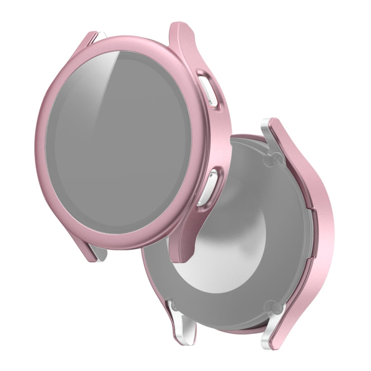 Frosted PC + Tempered Glass Film Integrated Protective Case, For Samsung Galaxy Watch4 40mm, For Samsung Galaxy Watch4 44mm