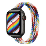 Small Waist Single Loop Nylon Braid Replacement Watchband For Apple Watch Series 7 45mm / 6&SE&5&4 44mm / 3&2&1 42mm, S 145mm, M 155mm, L 165mm