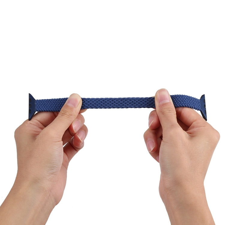 Small Waist Single Loop Nylon Braid Replacement Watchband For Apple Watch Series 7 45mm / 6&SE&5&4 44mm / 3&2&1 42mm, S 145mm, M 155mm, L 165mm