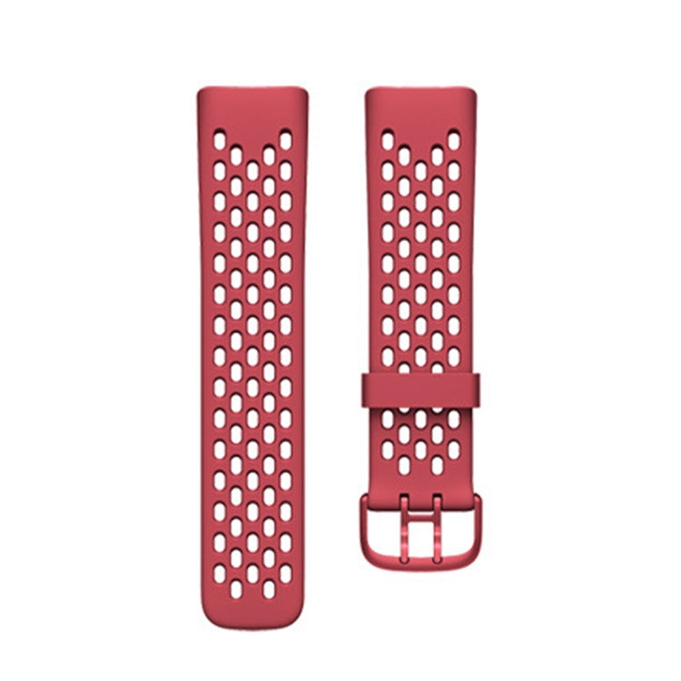 Silicone Hole Replacement Strap Watchband, For Fitbit Charge 5