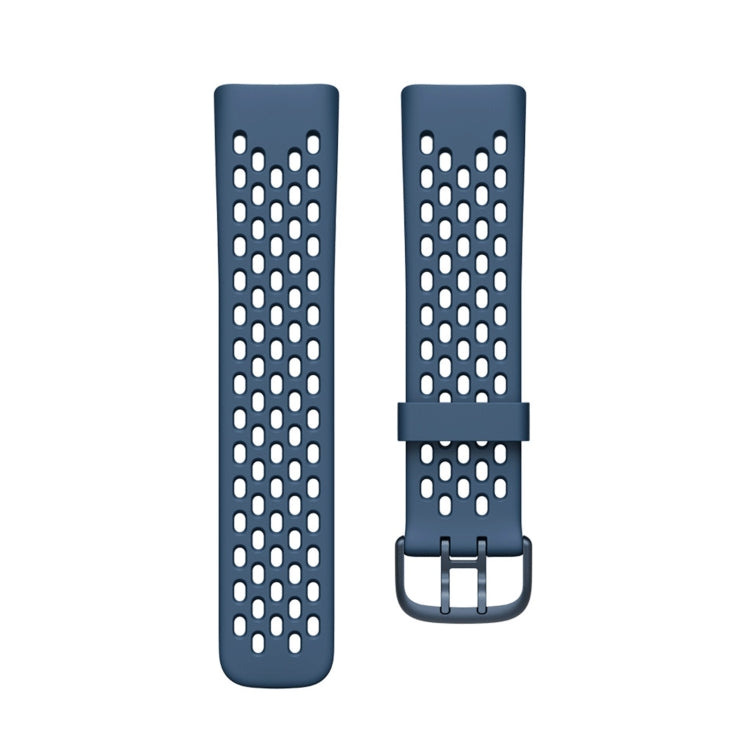 Silicone Hole Replacement Strap Watchband, For Fitbit Charge 5