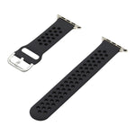 Silicone Replacement Strap Watchband For Apple Watch Series, 7 41mm / 6&SE&5&4 40mm / 3&2&1 38mm, 7 45mm / 6&SE&5&4 44mm / 3&2&1 42mm