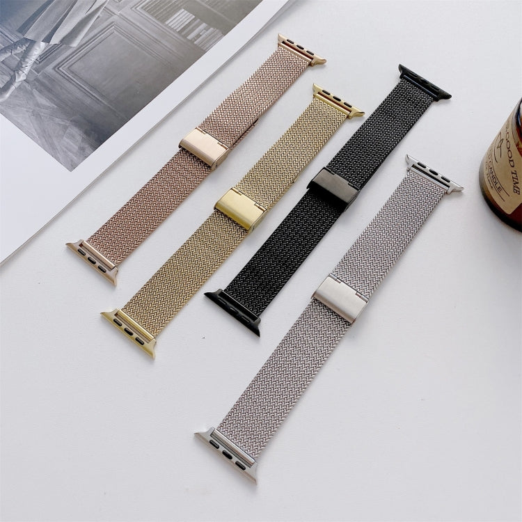 V-shaped Buckle Straight Steel Replacement Strap Watchband For Apple Watch Series, 7 41mm / 6&SE&5&4 40mm / 3&2&1 38mm, 7 45mm / 6&SE&5&4 44mm / 3&2&1 42mm